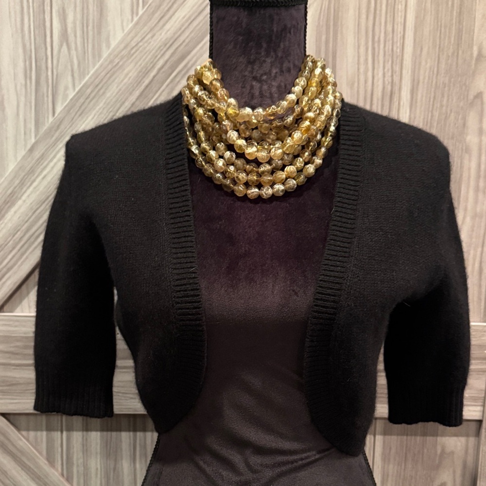 $500 Neiman Marcus 100% Cashmere Luxurious Open Front Shrug - Picture 5 of 9